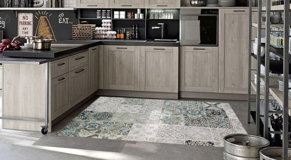 Kitchen Rugs and Mats Vinyl Rug Vinyl Floor Mat PVC Vinyl | Etsy