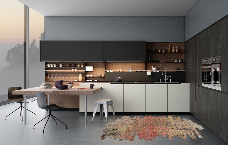 Yellow Striped Rug Yellow Floor Mat Yellow Living Room Etsy