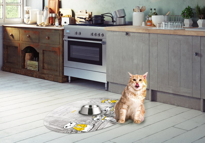 Dog Feeding Mat Dog Placemats Dog Rug Pet Food Mat Vinyl Etsy