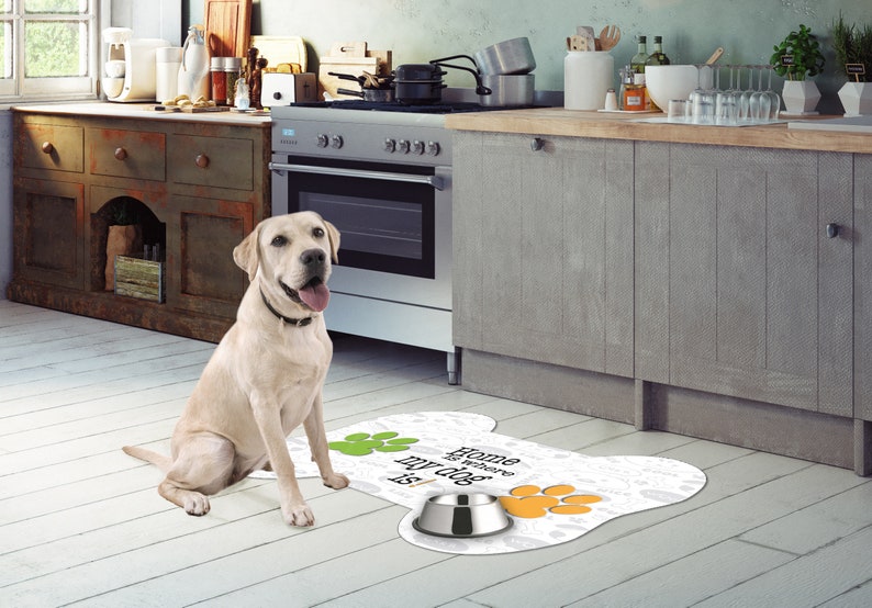 Dog Feeding Mat Dog Placemats Dog Rug Pet Food Mat Vinyl Etsy