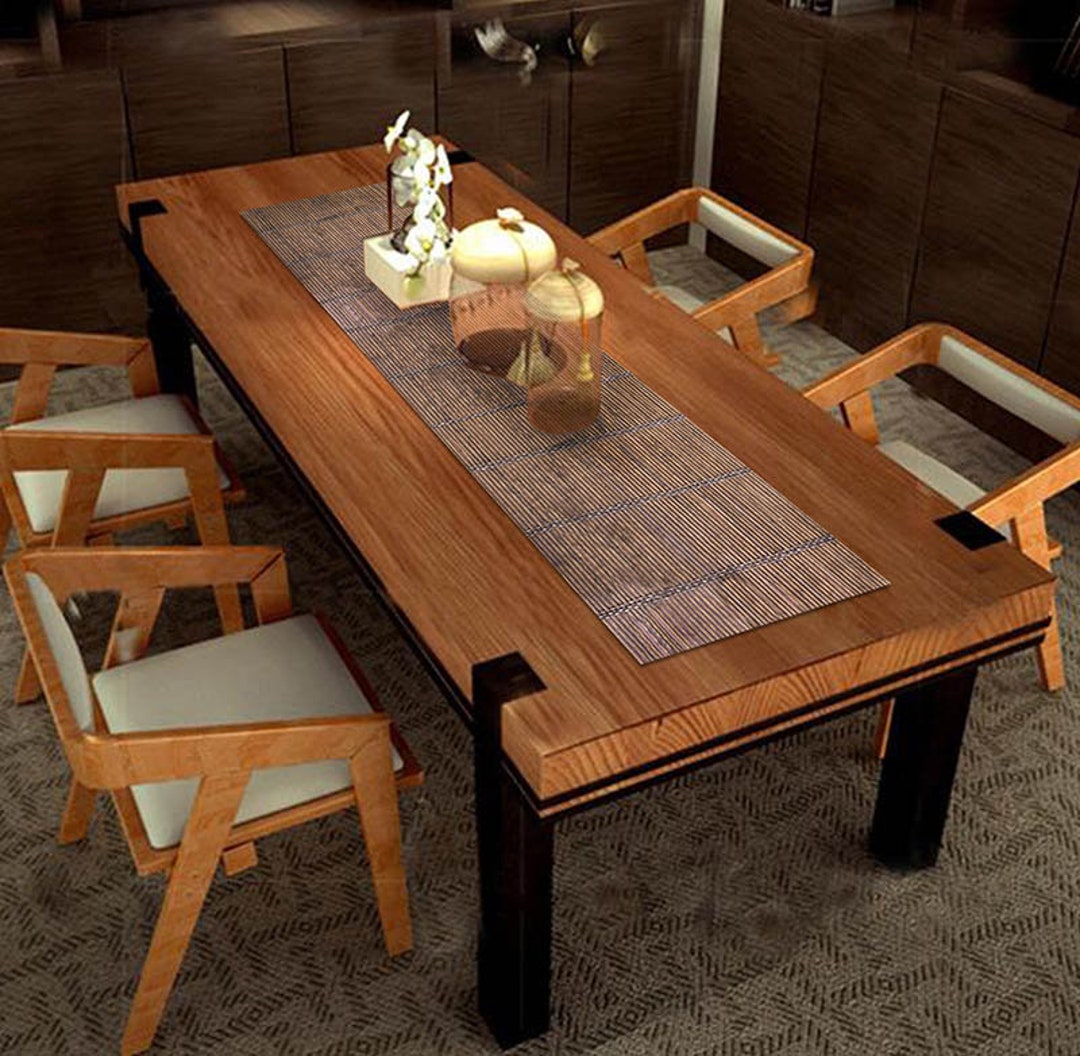 Vinyl Runner, Bamboo Design, Kitchen Placemats, Dining Table, Kitchen ...
