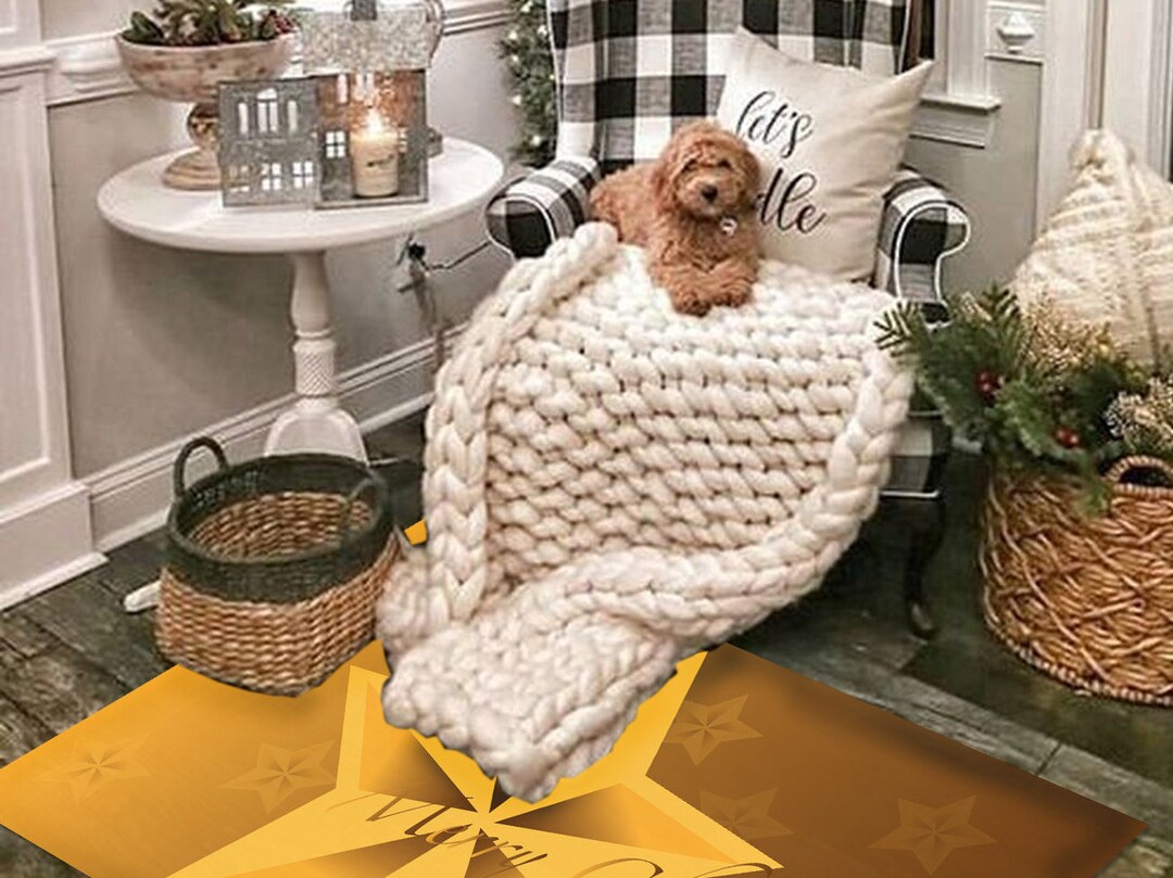 Christmas Rug Runner, Christmas Area Rugs, Christmas Stars Mat ,indoor