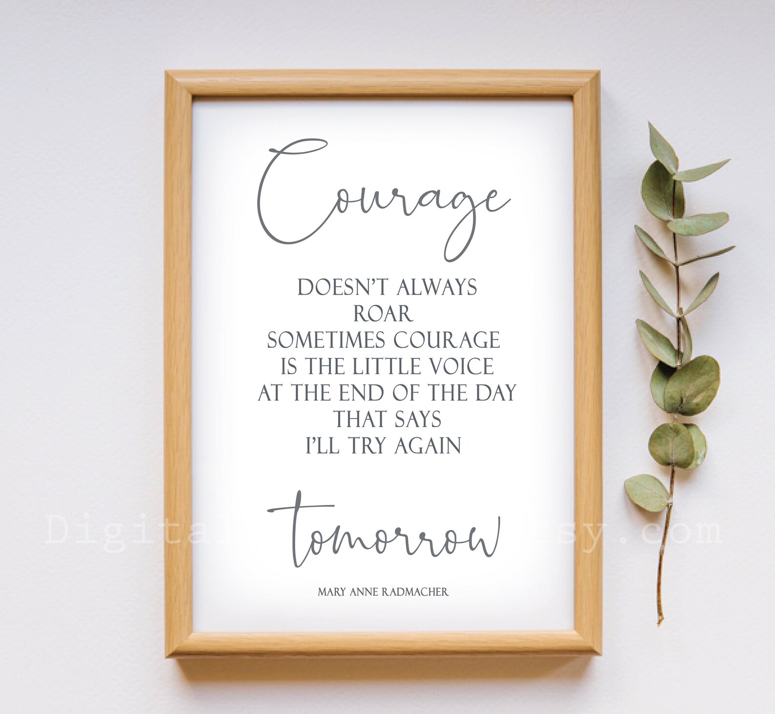 Courage Doesn't Always Roar Wall Frameable Printable Art | Etsy