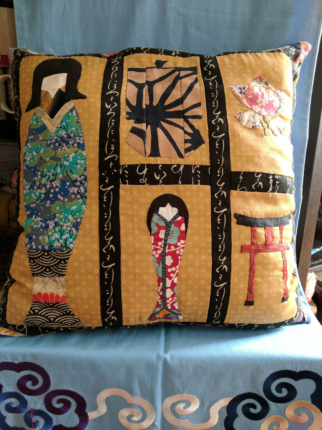 Japanese Pattern Throw Hand Made Japanese Style Throw Cushions 50cm X 50cm - Etsy