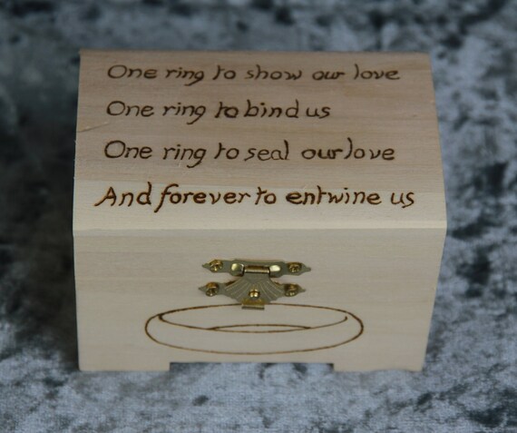 One Ring To Show Our Love Love Poem Wedding Poem Wooden Etsy