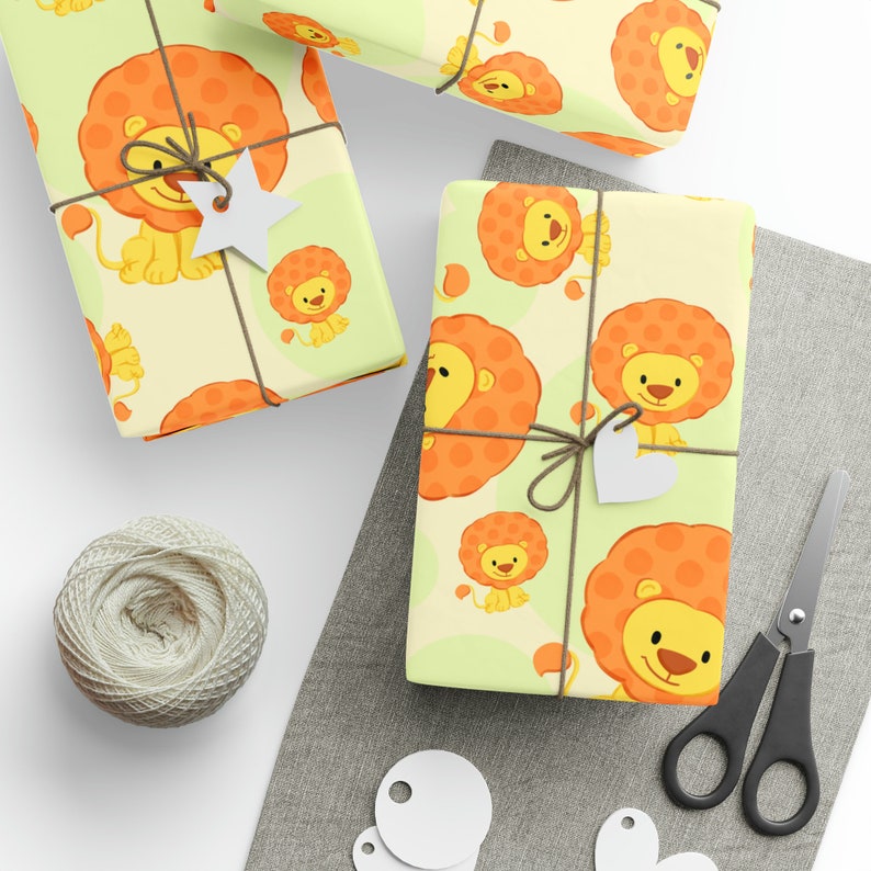 LION Wrapping Paper Etsy