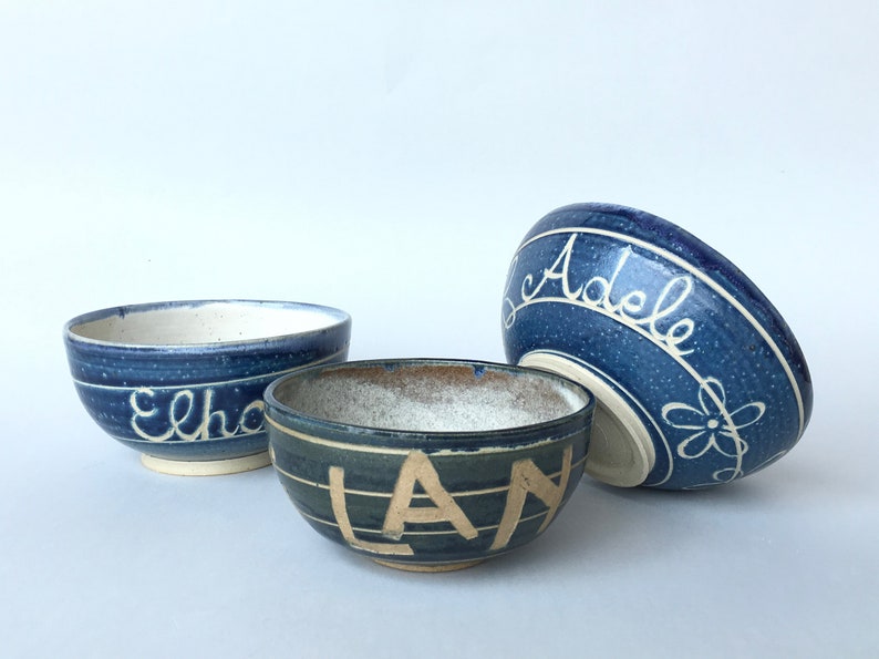 Custom Made Ceramic Bowl With Name Cereal Bowl Birthday Etsy