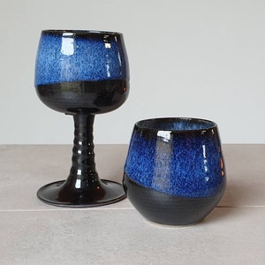 Stoneware goblet/chalice/wine glass/tumbler, handmade cup, ceramic, pottery, birthday gift