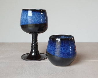 Stoneware goblet/chalice/wine glass/tumbler, handmade cup, ceramic, pottery, birthday gift