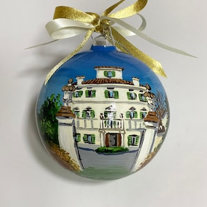 Custom Villa ornament, holiday Hotel restaurant, remembering a loved one wedding, Souvenir gift from Italy, la dolce vita, luxury villa. image 1