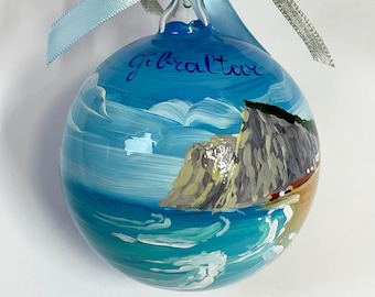 Gibraltar personalized ornaments with the landscapes and cities you desire, a souvenir of your dream cruise in the Mediterranean  Sea.