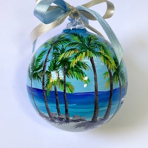 Adorno de viaje, Cancún México, souvenir de viaje. Regalo de aniversario de bodas o luna de miel en el Caribe. Regalo de Navidad.