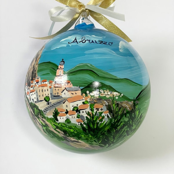 Abruzzo personalized ornament. Original gift for Italian origin family, artistic item for Italy lovers. Your perfect customizable souvenir