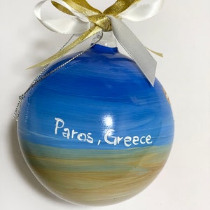 Paros Greece customizable ornament on request. Cities and landscapes of Greece, holiday souvenirs, cruise souvenir in the Cyclades. image 8