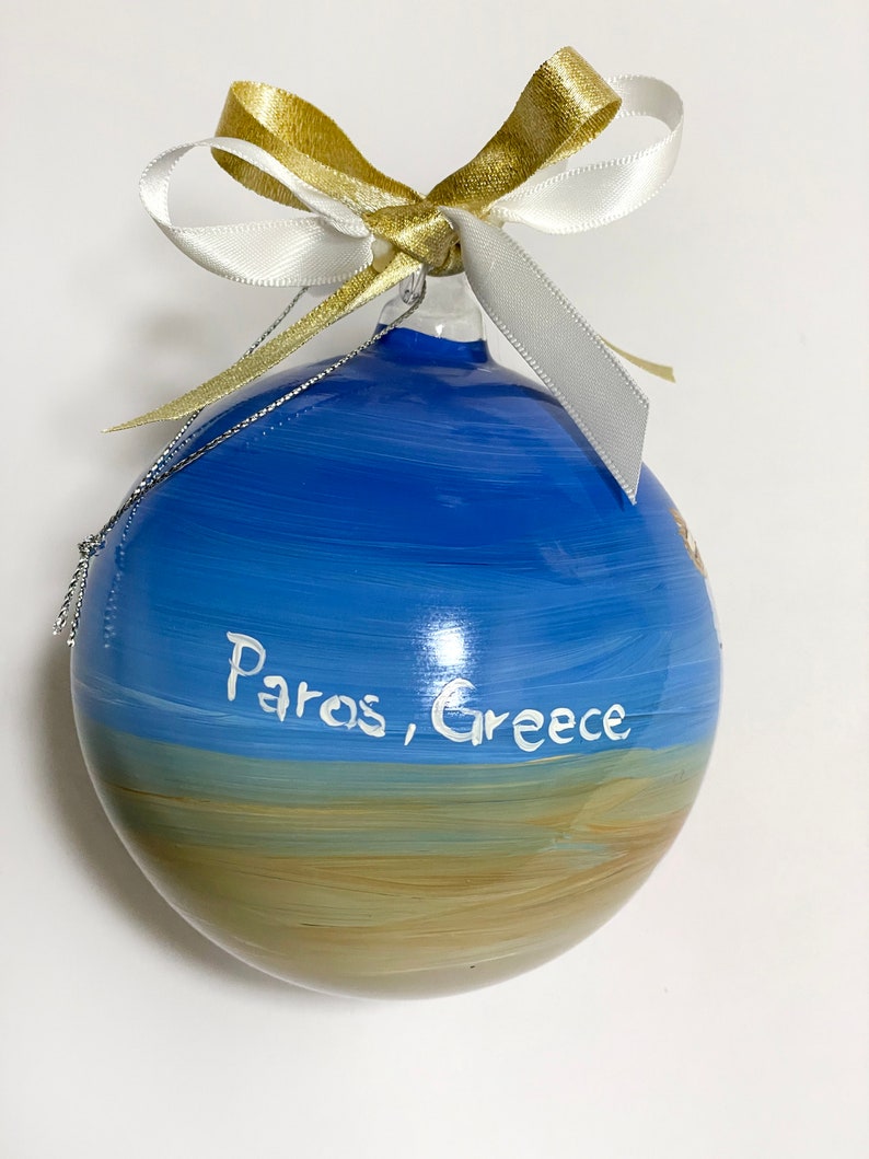 Paros Greece customizable ornament on request. Cities and landscapes of Greece, holiday souvenirs, cruise souvenir in the Cyclades. image 8