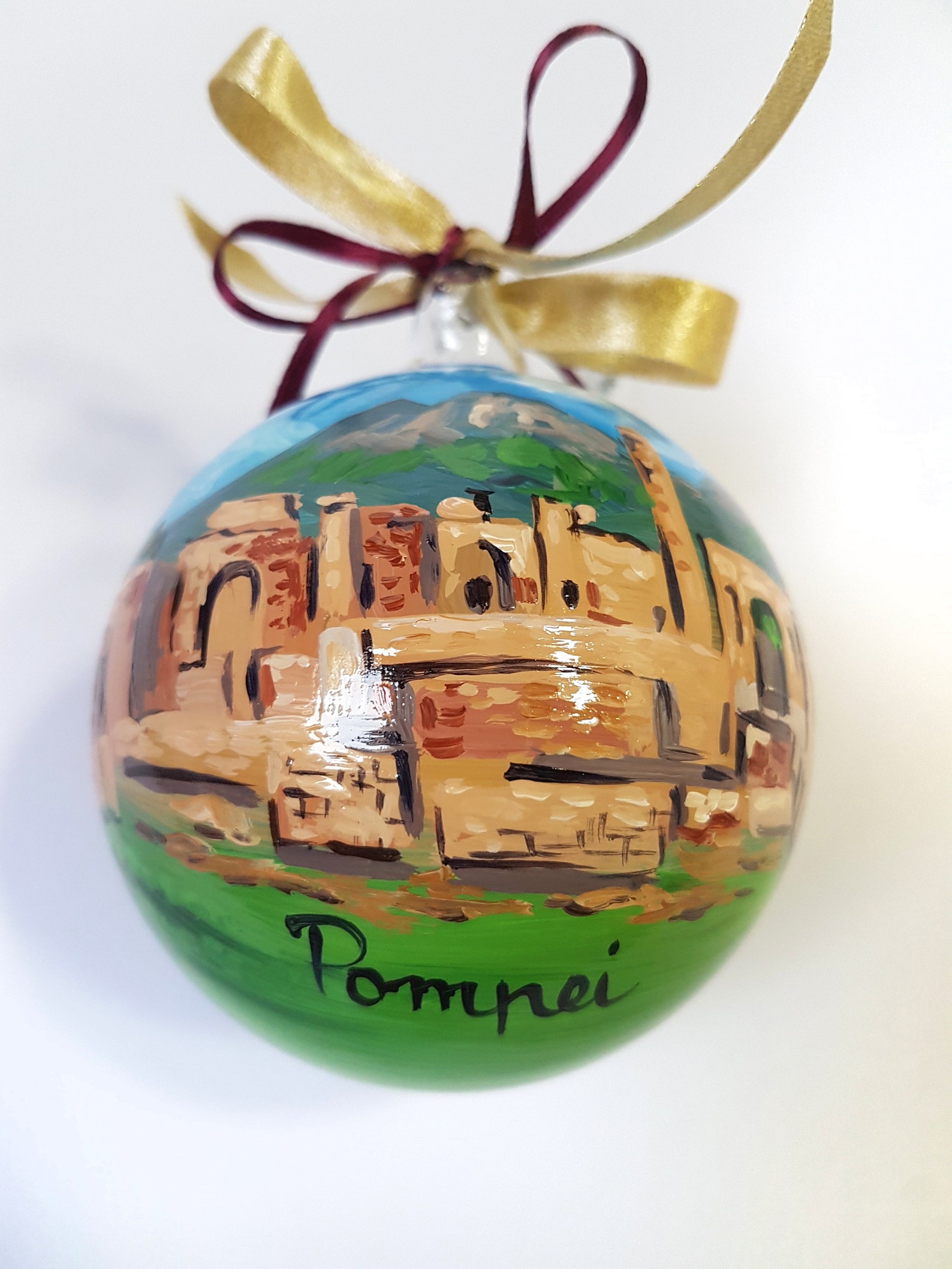 Customizable Italian Ornament With Pompeii. Wonderful Gift for Etsy UK