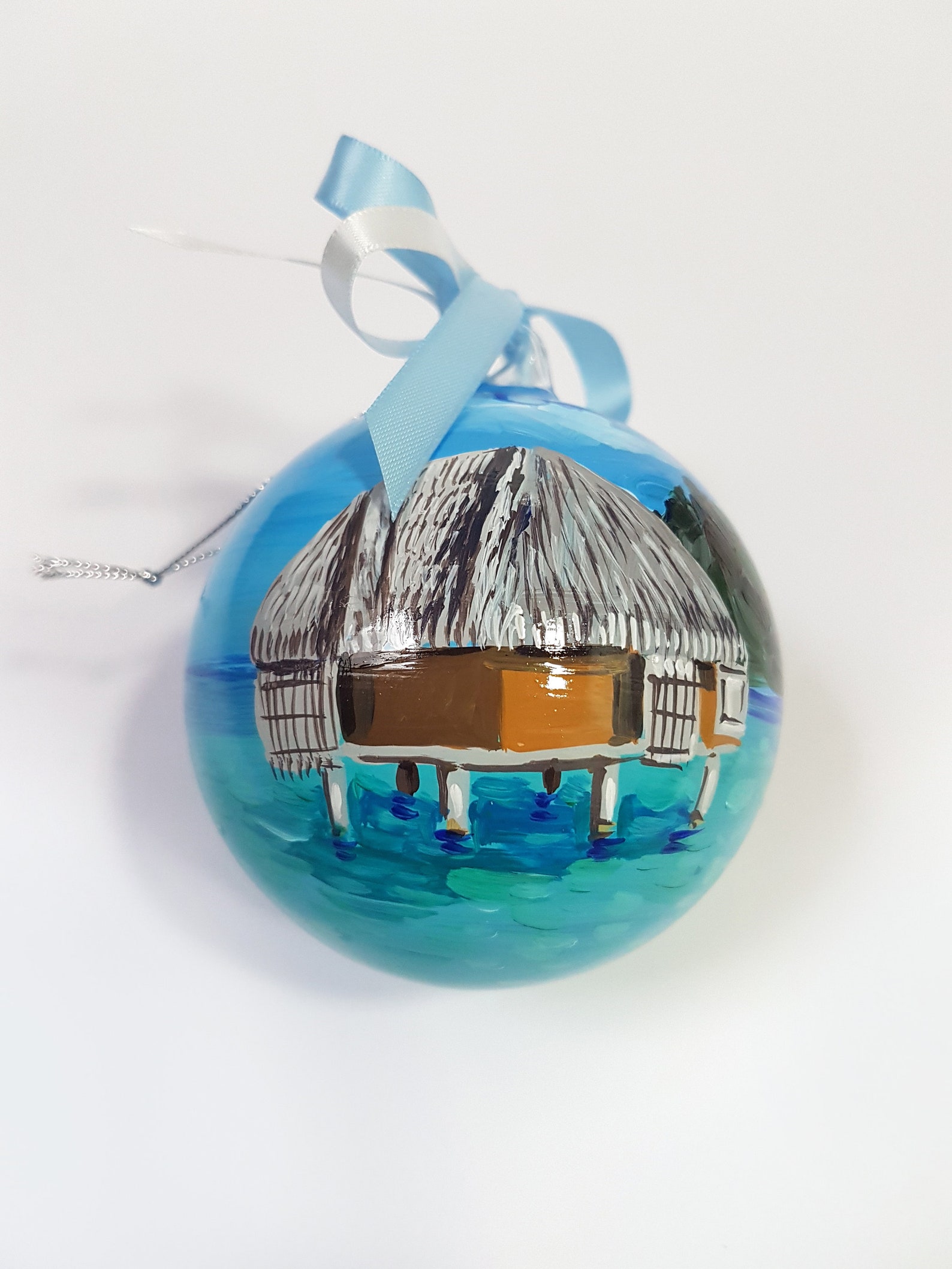 Personalized Bora Bora souvenir hand painted Christmas | Etsy