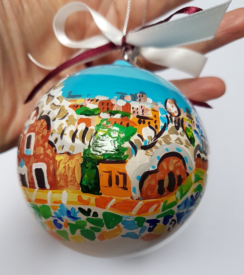 Park Guell Barcelona Ornament. Personalized Spanish Souvenir | Etsy