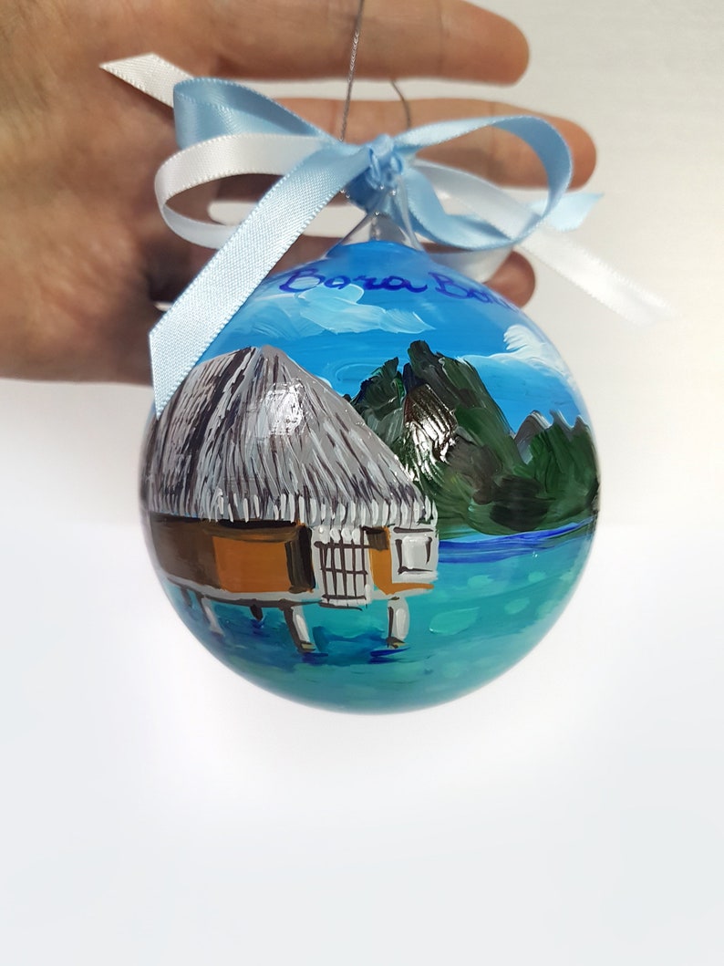 Personalized Bora Bora Souvenir Hand Painted Christmas | Etsy