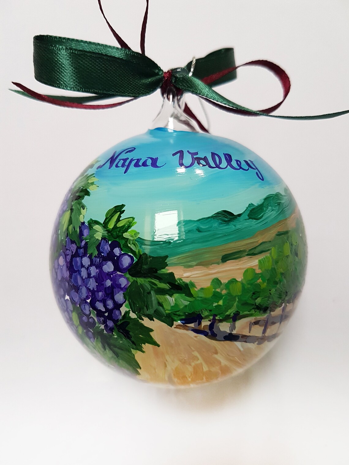 Napa Valley custom hand painted ornament with vineyard Etsy