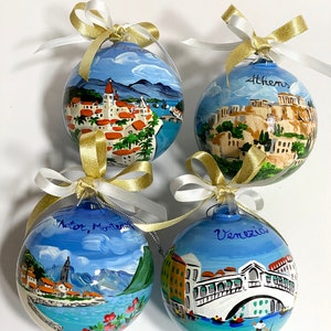 Paros Greece customizable ornament on request. Cities and landscapes of Greece, holiday souvenirs, cruise souvenir in the Cyclades. image 10