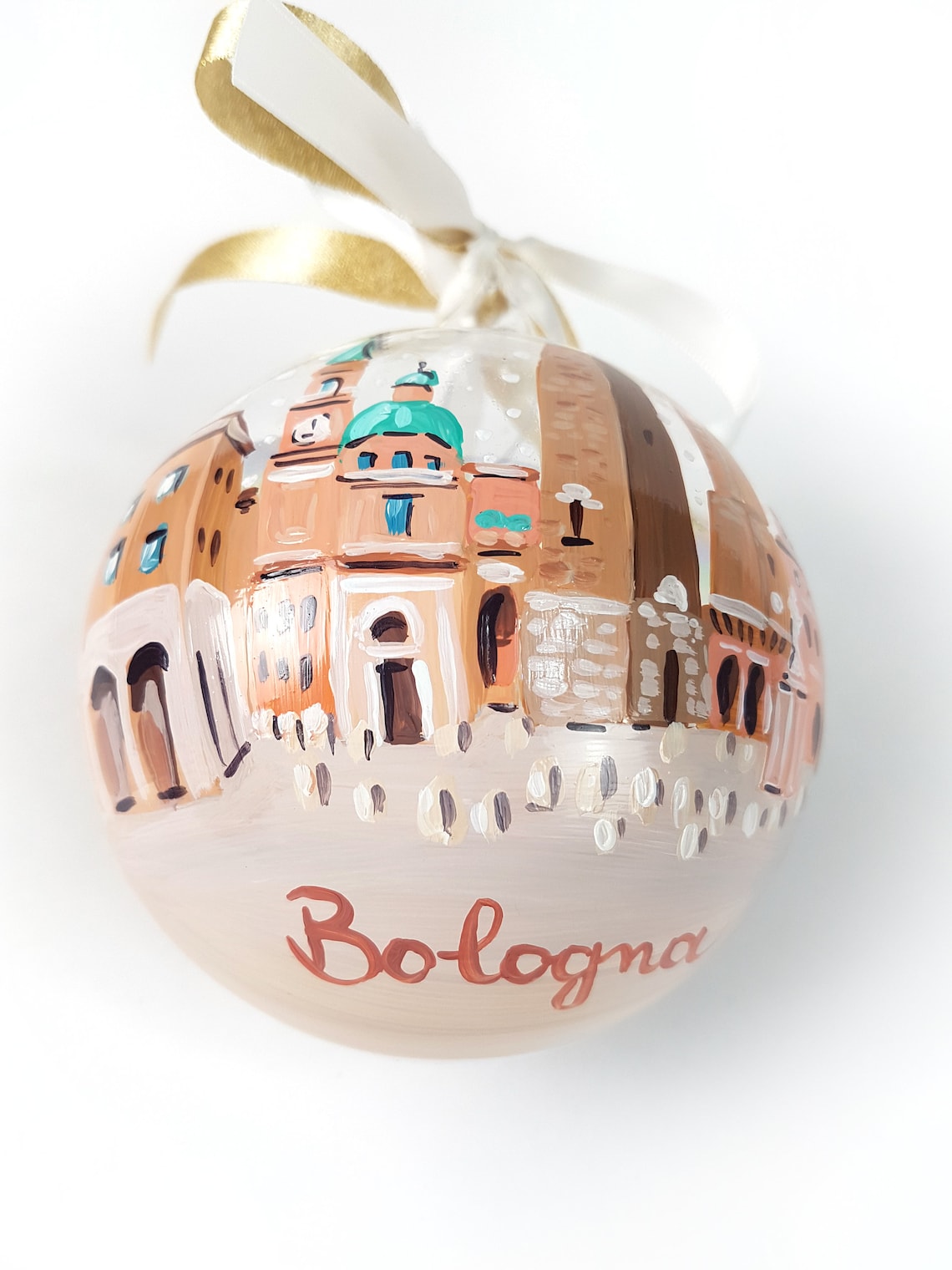 Bologna ornament customized Italian cities Christmas hand | Etsy