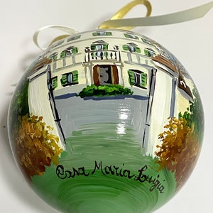 Custom Villa ornament, holiday Hotel restaurant, remembering a loved one wedding, Souvenir gift from Italy, la dolce vita, luxury villa. image 4