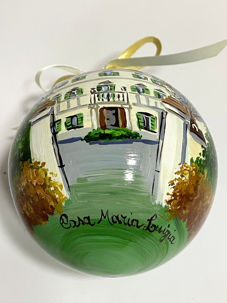 Custom Villa ornament, holiday Hotel restaurant, remembering a loved one wedding, Souvenir gift from Italy, la dolce vita, luxury villa. image 4