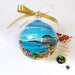 Taormina souvenir, gift from Sicily. Hand painted ornament, original italian gift for traveller people. Personalized Christmas glass ball. 