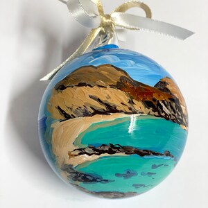 Galapagos Islands hand painted ornament, souvenir of your holidays. Handmade personalized gift for travellers, unique gifts. image 5