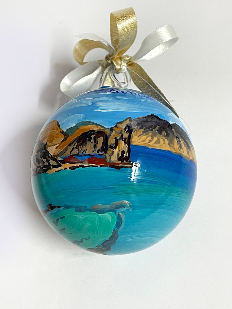 Galapagos Islands hand painted ornament, souvenir of your holidays. Handmade personalized gift for travellers, unique gifts. image 4