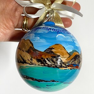 Galapagos Islands hand painted ornament, souvenir of your holidays. Handmade personalized gift for travellers, unique gifts. image 8