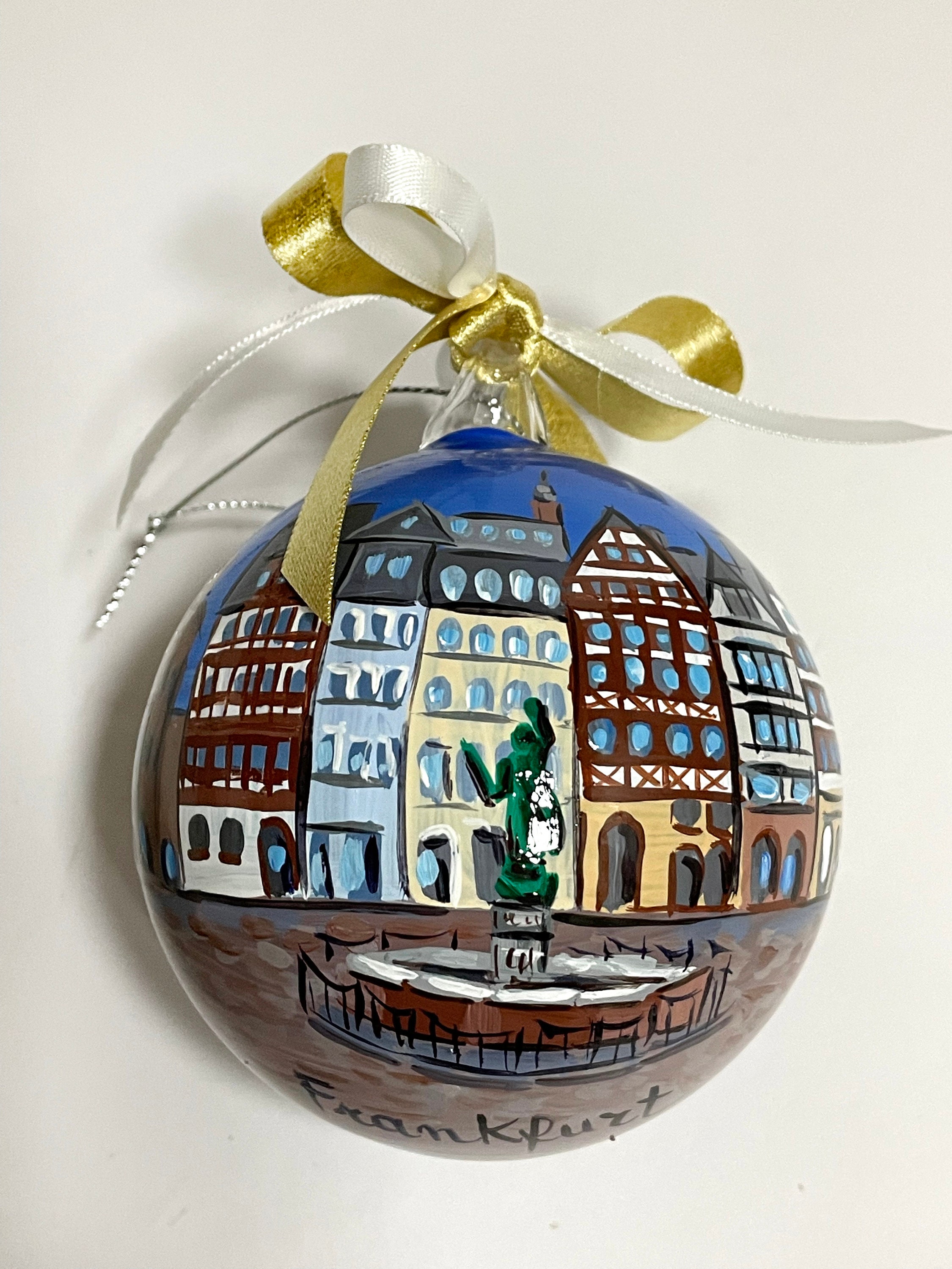 Palla Di Natale In Ceramica Weekino - Cattedrale Di Santo Stefano A Passau - Decorazione Albero Con Souvenir Di Viaggio Personalizzato - 7,2 Cm