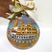 Siena ornament. Customizable Tuscany souvenir hand painted on glass. Italian ornaments collection, travel theme Christmas tree gift idea. 