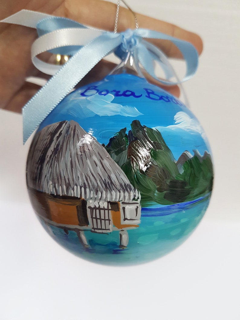 Personalized Bora Bora Souvenir Hand Painted Christmas | Etsy