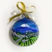 SICILY Christmas ornament with landscape and city name of your choice, vineyards and ETNA. Gift for Italy lovers and for good travel friends 
