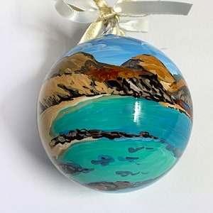 Galapagos Islands hand painted ornament, souvenir of your holidays. Handmade personalized gift for travellers, unique gifts. image 2