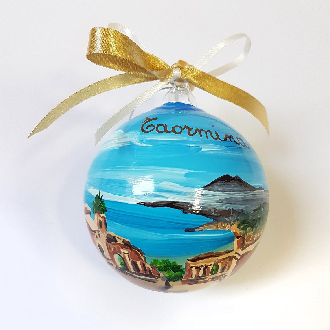 Taormina Souvenir Gift From Sicily. Hand Painted Ornament - Etsy