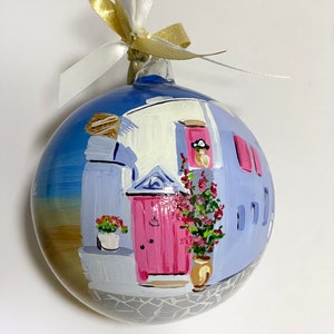Paros Greece customizable ornament on request. Cities and landscapes of Greece, holiday souvenirs, cruise souvenir in the Cyclades. image 3
