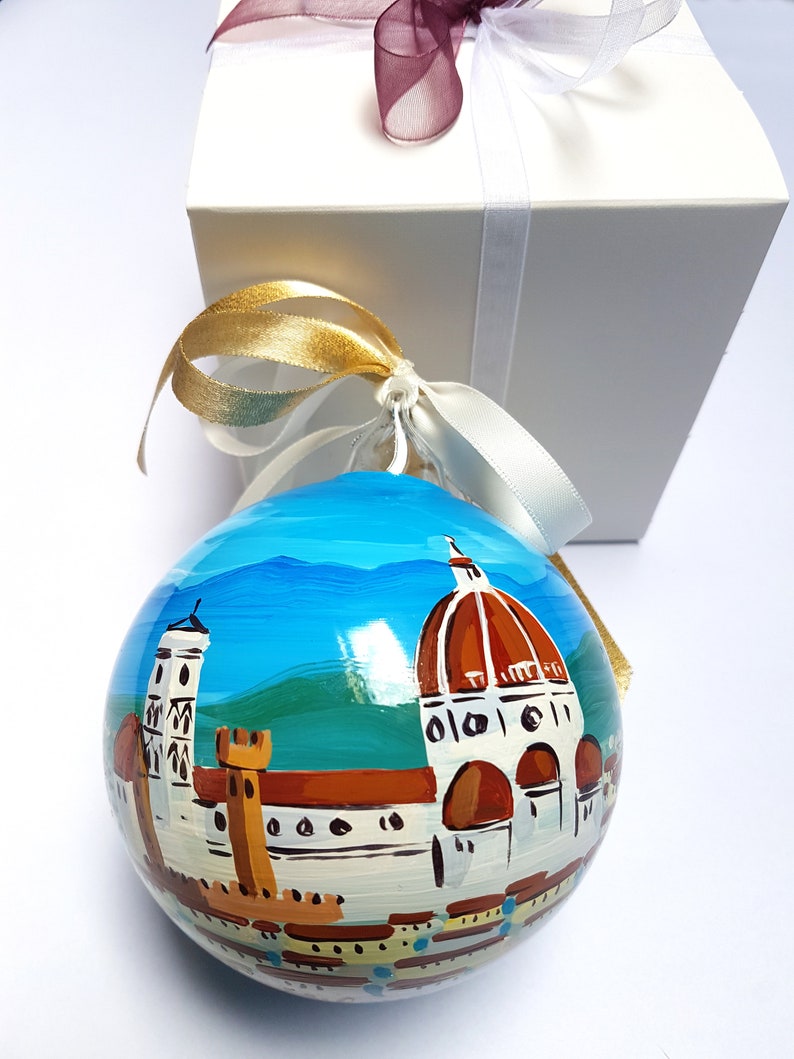 Florence Ornament Souvenir From Italy. Hand Painted Christmas Etsy Sweden