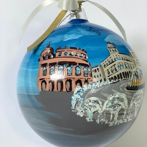 Custom City, Genoa Italy. Gift ornament for travelers to Italian countries of art, souvenir of travel, holiday of pleasure or work. image 3