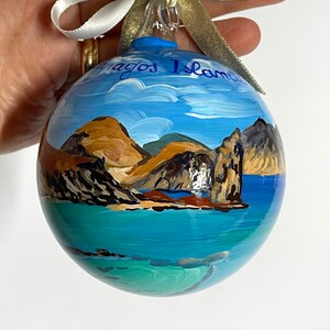 Galapagos Islands hand painted ornament, souvenir of your holidays. Handmade personalized gift for travellers, unique gifts. image 7