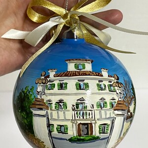 Custom Villa ornament, holiday Hotel restaurant, remembering a loved one wedding, Souvenir gift from Italy, la dolce vita, luxury villa. 10 cm