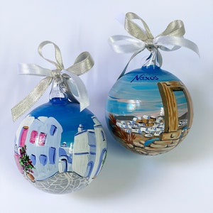 Paros Greece customizable ornament on request. Cities and landscapes of Greece, holiday souvenirs, cruise souvenir in the Cyclades. image 7