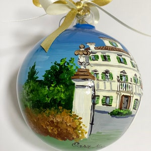 Custom Villa ornament, holiday Hotel restaurant, remembering a loved one wedding, Souvenir gift from Italy, la dolce vita, luxury villa. image 5