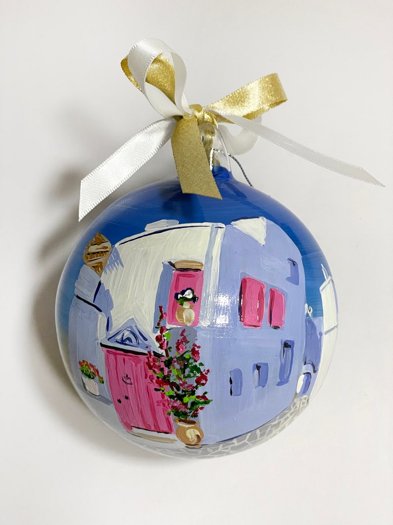 Paros Greece customizable ornament on request. Cities and landscapes of Greece, holiday souvenirs, cruise souvenir in the Cyclades. image 6