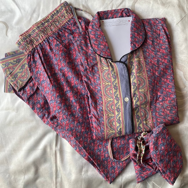 Vintage Sari Pyjamas - Medium - Luxury Loungewear