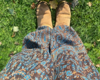 Natasha Plus Size Paisley Baggy Blanket Pants XL Warm and Comfortable - Elasticated Waist - Boho - Hippie - Festival -Yoga- Harem- Unisex