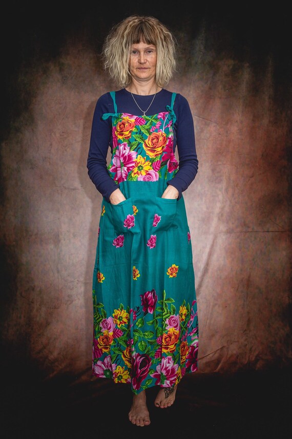 longer length pinafore dress