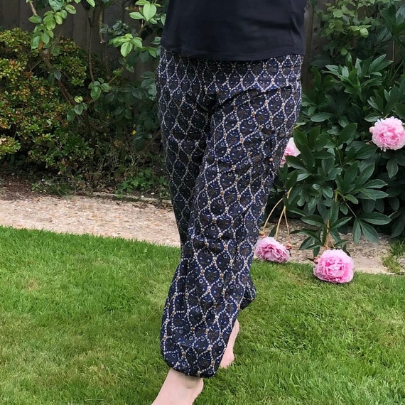 Tess Block Print Cotton Trousers Cool 